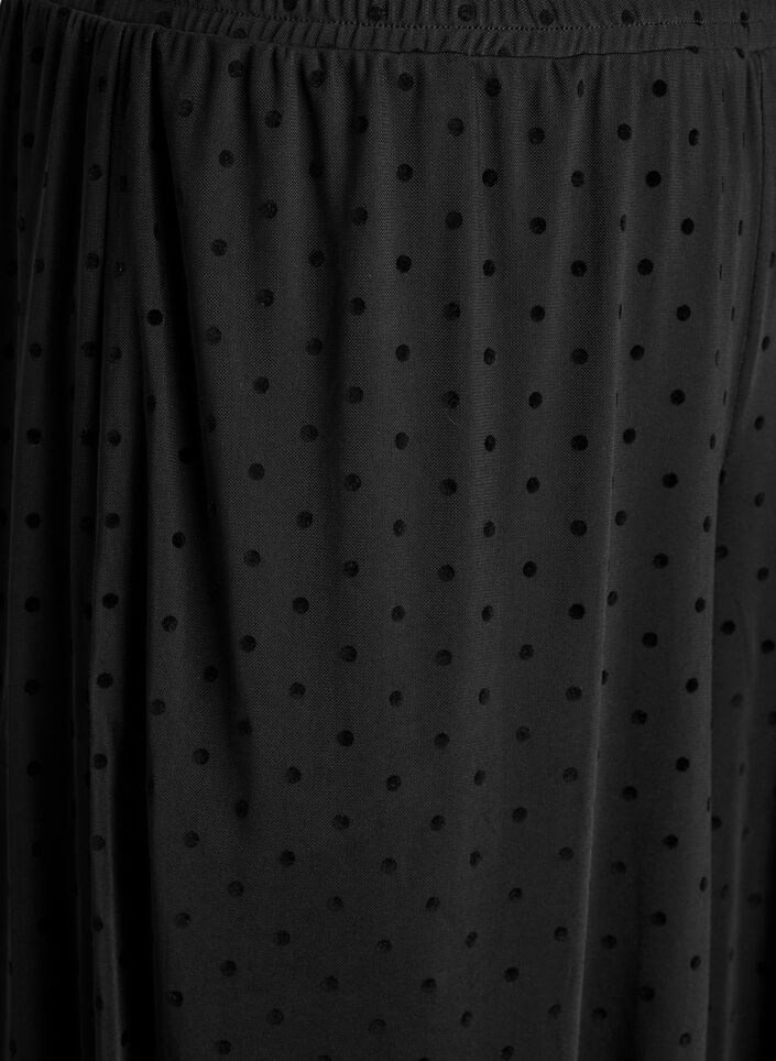 Ballonbukser i mesh med prikker, Sort, Packshot image number 2