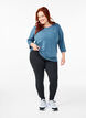 Tr&aelig;ningsbluse med 3/4 &aelig;rmer, Bl&aring;, Model image number 1