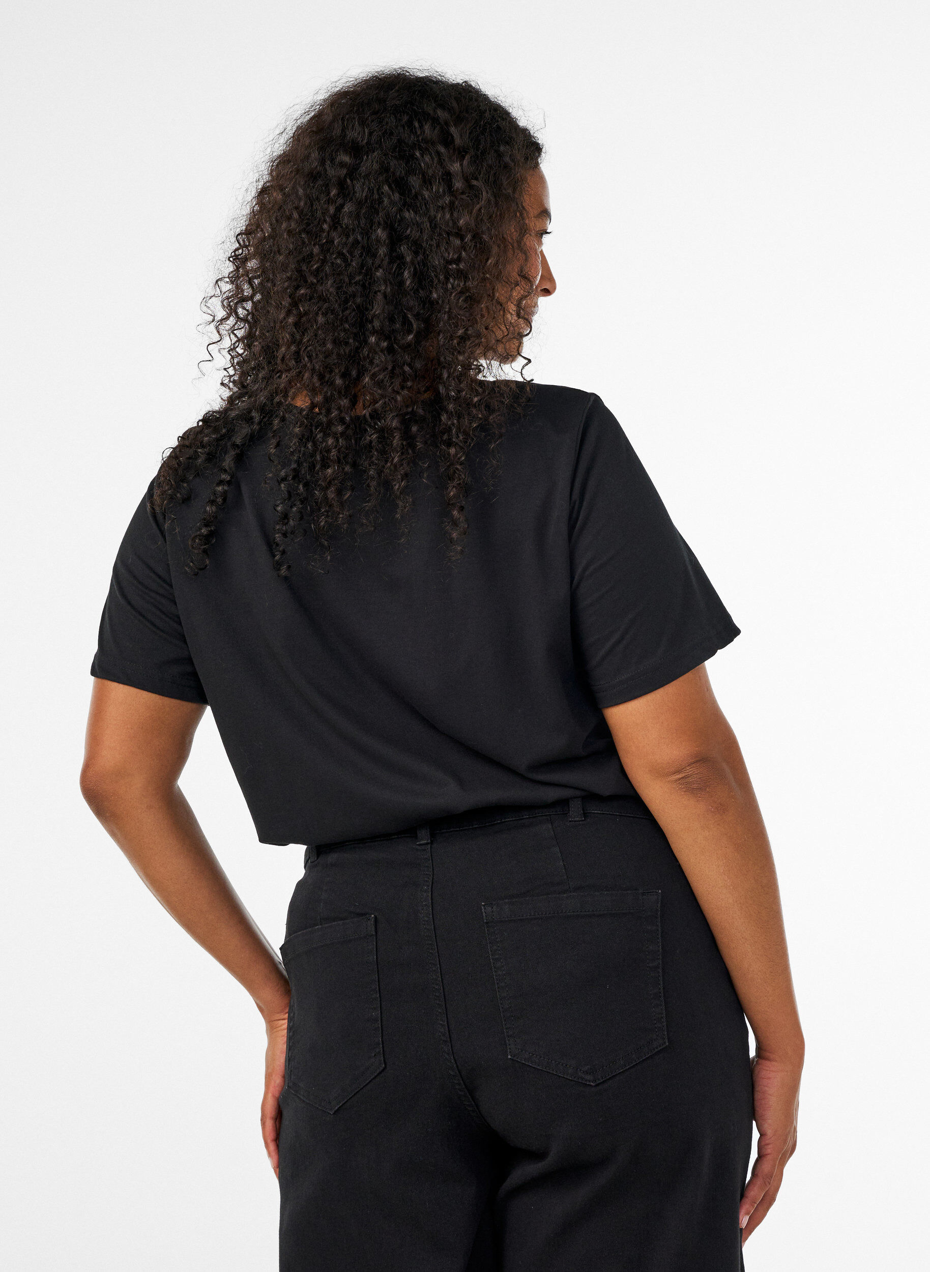 ZizziT-shirt med motiv, Sort, Model image number 2