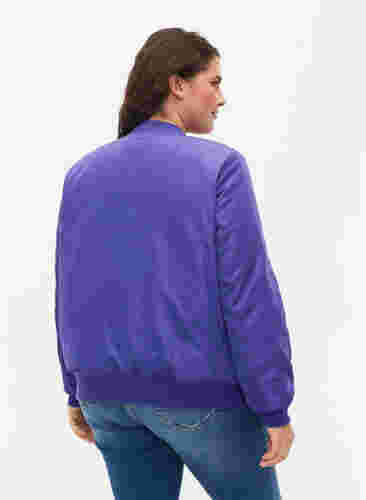 Bomberjakke med lynlås, Purple Opulence, Model image number 1
