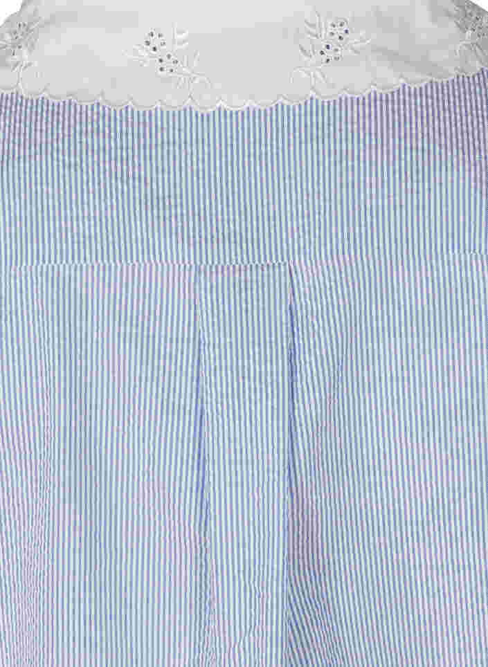 Stribet ærmeløs skjorte med krave, Marlin, Packshot image number 3