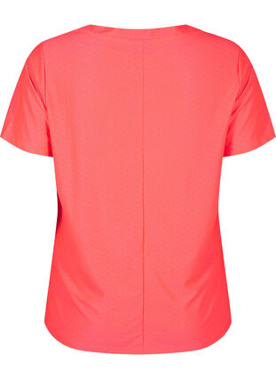 Trænings t-shirt med v-hals og mønster, Fyring Coral ASS, Packshot image number 1
