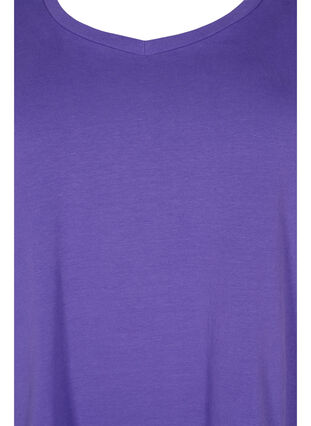 Ensfarvet basis t-shirt i bomuld, Ultra Violet, Packshot image number 2