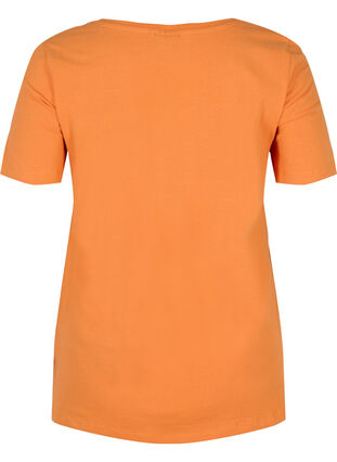 Basis t-shirt med v-hals, Amberglow, Packshot image number 1