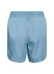 Shorts i denimlook med elastisk talje og bindeb&aring;nd, Bl&aring;, Packshot image number 1