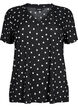 FLASH - Printet t-shirt med v-hals, Black Dot, Packshot image number 0