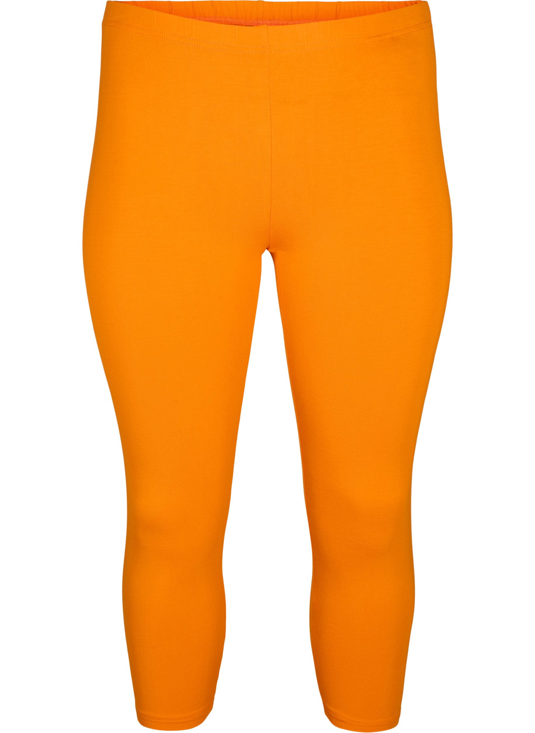 Zizzi Basis 3/4 leggings i viskose , Orange, Packshot image number 0