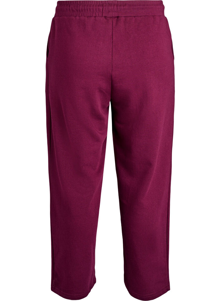 Sweatpants med lommer, M&oslash;rk Bordeaux, Packshot image number 1