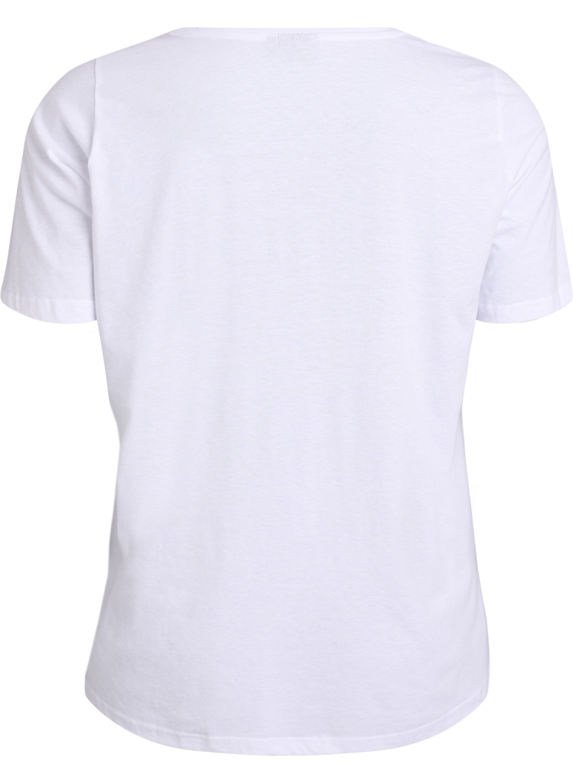 ZizziT-shirt med motiv, Hvid, Packshot image number 1