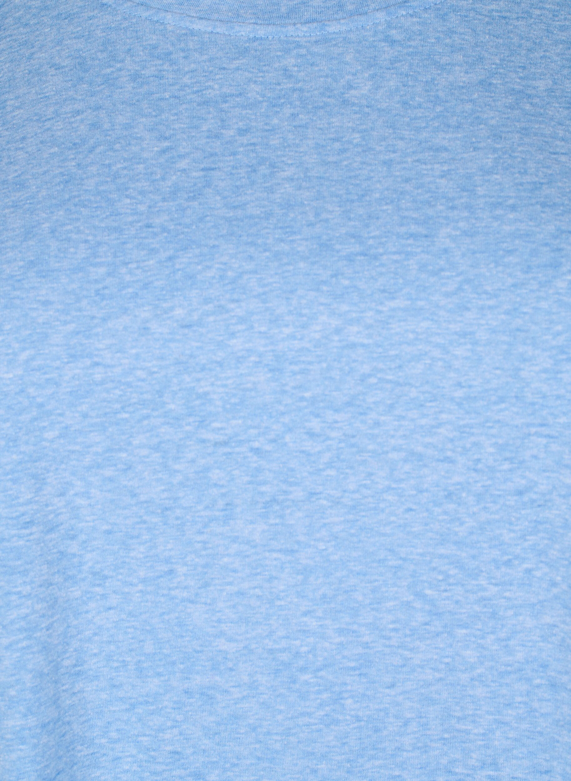 Zizzi Meleret t-shirt med korte &aelig;rmer, Bl&aring;, Packshot image number 2