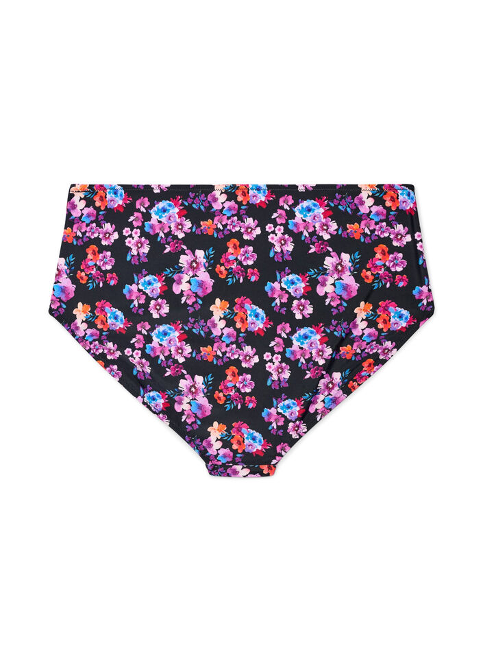 H&oslash;jtaljet bikinitrusse med m&oslash;nster, Lilla, Packshot image number 1