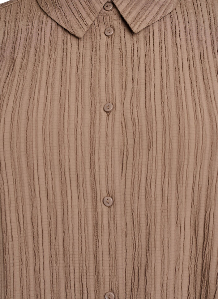 FLASH - Skjorte med struktur, Brun, Packshot image number 2