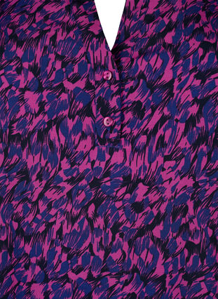 FLASH - Langærmet bluse med print, Pink Blue AOP, Packshot image number 2