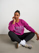 Sweatshirt med tekstprint, Lilla, Model image number 0