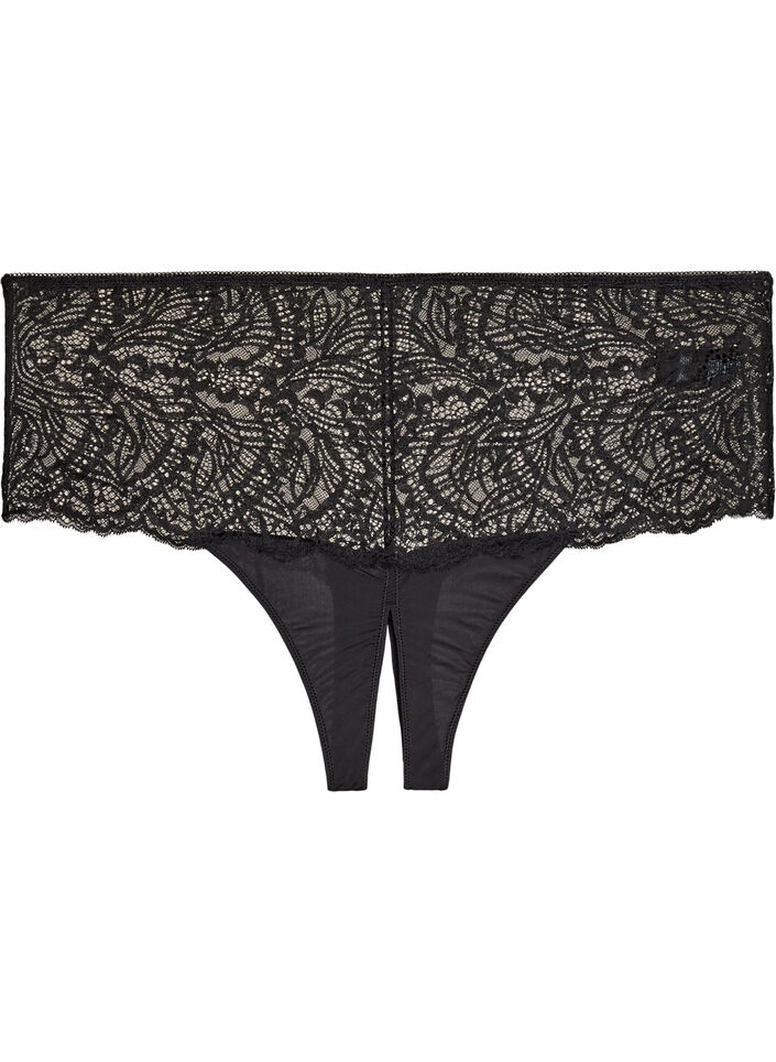 Bundl&oslash;s hipster-string med blonde og h&oslash;j talje, Sort, Packshot image number 0