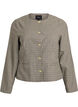 Kort jakke med guldfarvede knapper, Brun, Packshot image number 0