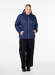 Letv&aelig;gts jakke med h&aelig;tte, Bl&aring;, Model image number 1