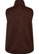 Vest med h&oslash;j hals og lynl&aring;s, Brun, Packshot image number 1
