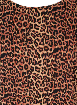 Kortærmet tunika med leopard print, Leopard AOP, Packshot image number 2