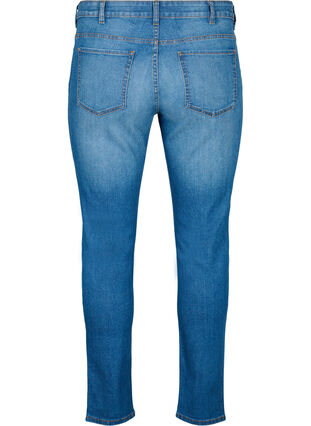 Emily jeans med normal talje og slim fit, Blue denim, Packshot image number 1