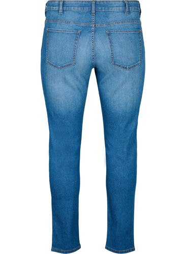 Emily jeans med normal talje og slim fit, Blue denim, Packshot image number 1