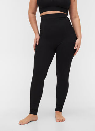 Shapewear leggings med høj talje, Black, Model image number 3