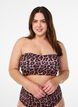 Leopard bandeau-bikinitop, Beige, Model image number 0