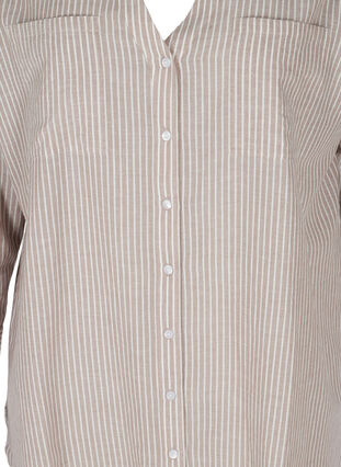Stribet skjorte i 100% bomuld, Quail Stripe, Packshot image number 2