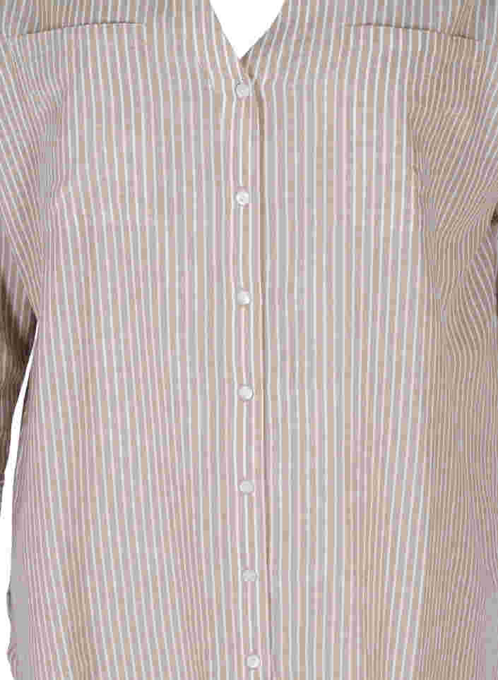 Stribet skjorte i 100% bomuld, Quail Stripe, Packshot image number 2
