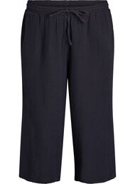 Culottebukser med h&oslash;j talje, Sort