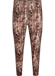 Viskose leggings med print, Brun