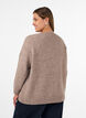 Strikbluse med rhinsten og nitter, Beige, Model image number 2