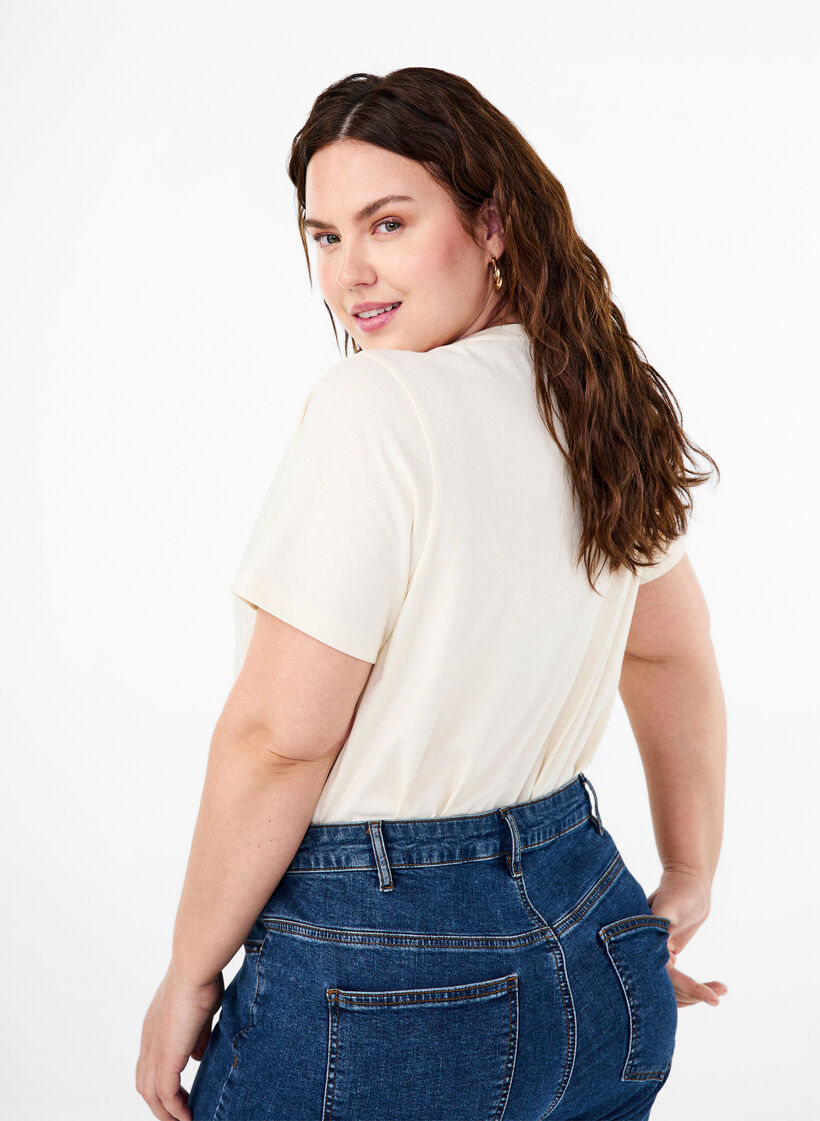 T-shirt i bomuld med tekstmotiv, Antique W. W. Howard, Model image number 1