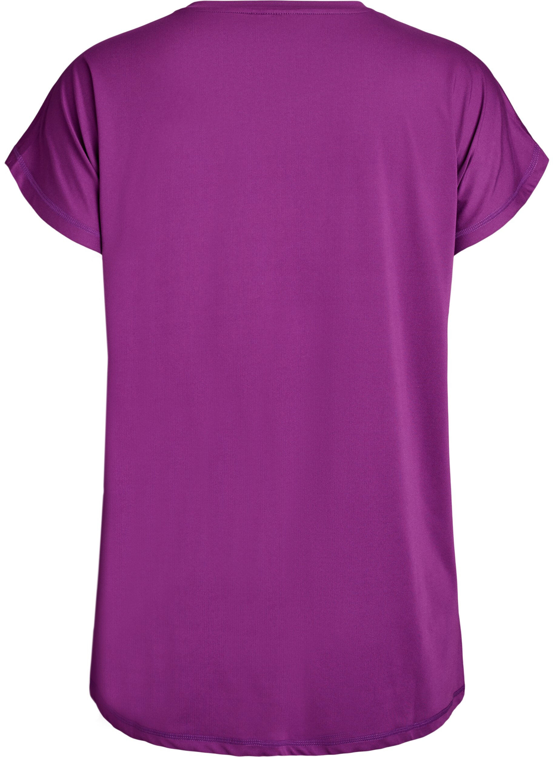 ZizziLang tr&aelig;nings t-shirt, Lilla, Packshot image number 1