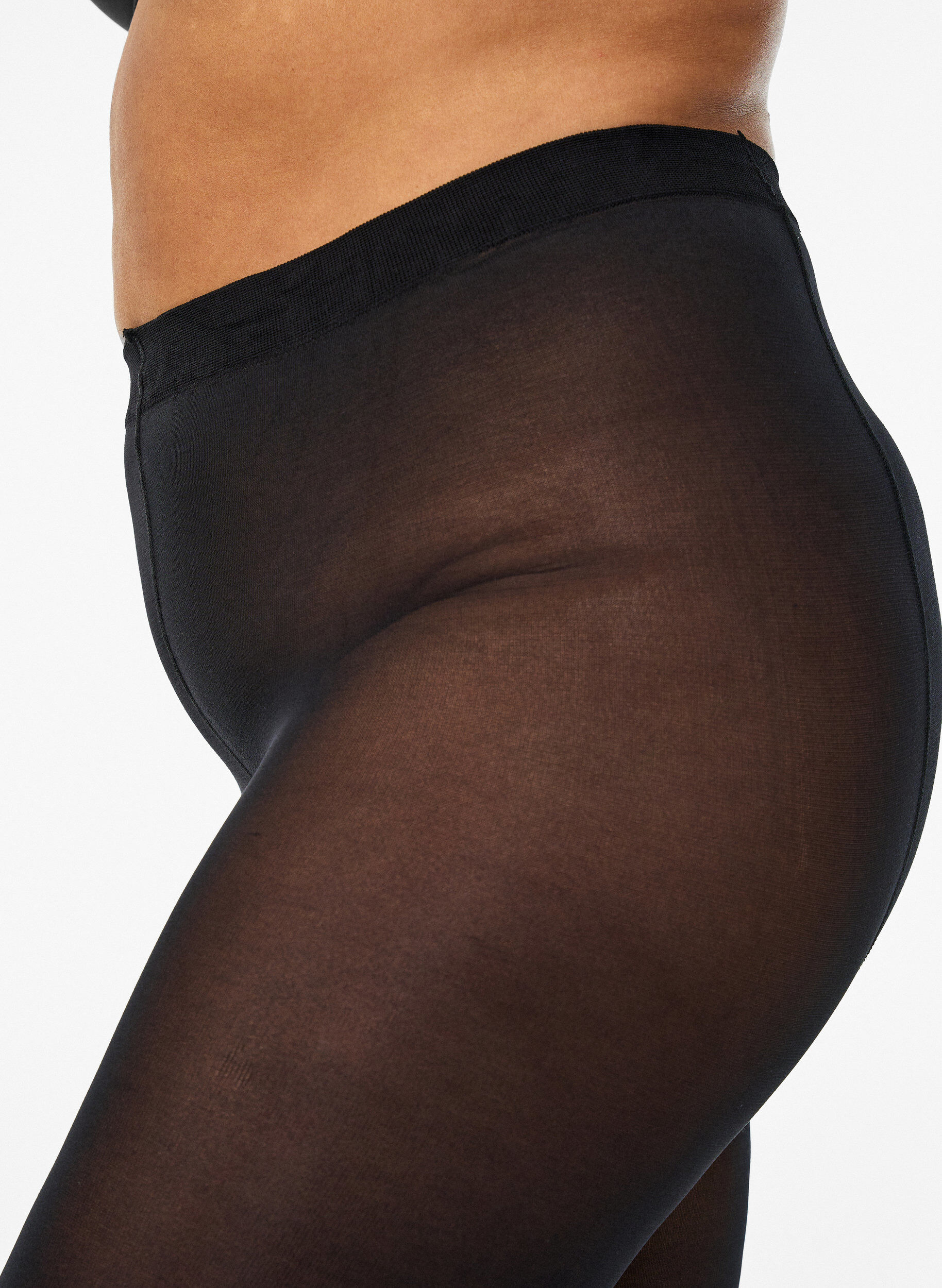 Zizzi2-pak str&oslash;mpebukser i 100 denier, Sort, Model image number 2