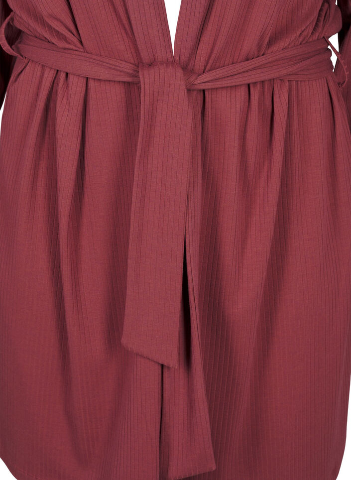 Morgenkåbe med bindebælte, Rose Brown, Packshot image number 2