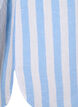 Lang skjorte i h&oslash;r og bomuld, Blue White Stripe, Packshot image number 3