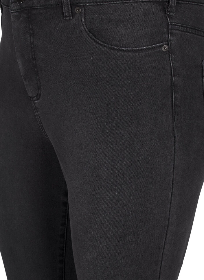 Amy jeans med høj talje og super slim fit, Grå, Packshot image number 2