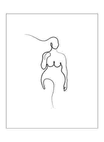 Plakat med kvinde silhuet
