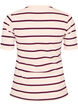Rib T-shirt med striber og knapdetalje, Lilla, Packshot image number 1