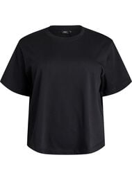 Boxy T-shirt i bomuld, Sort