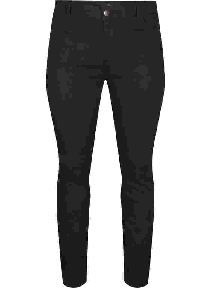 Ekstra slim Nille jeans med høj talje, Black, Packshot image number 0