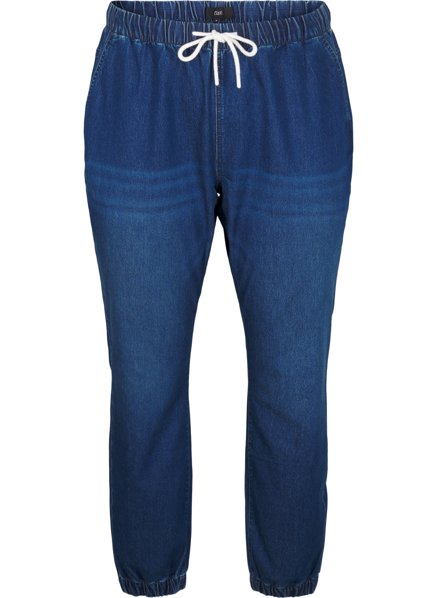 ZizziDenimjoggers med lommer, Bl&aring;, Packshot image number 0