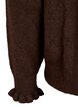 Cardigan med harlekinm&oslash;nster og V-hals, Brun, Packshot image number 3
