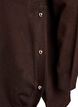 Strikbluse med knapper i siden, Brun, Packshot image number 3