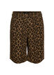 Leopardm&oslash;nstrede bermudashorts i denim, Brun, Packshot image number 0