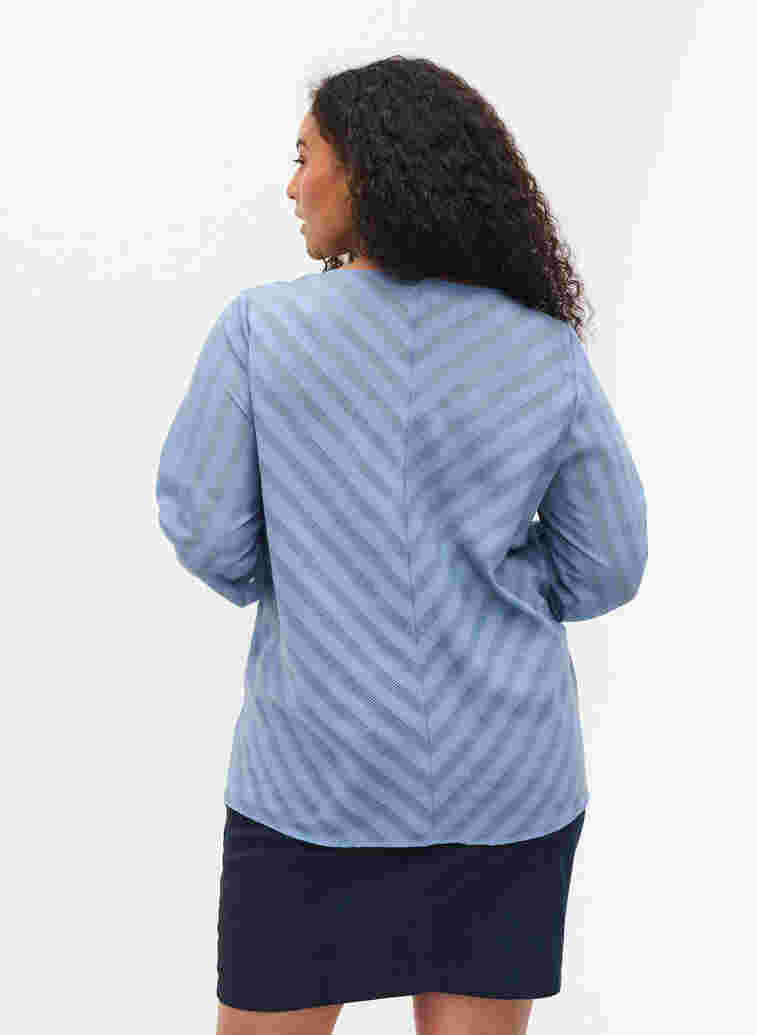Bluse med 3/4 ærmer, Coronet Blue, Model image number 1