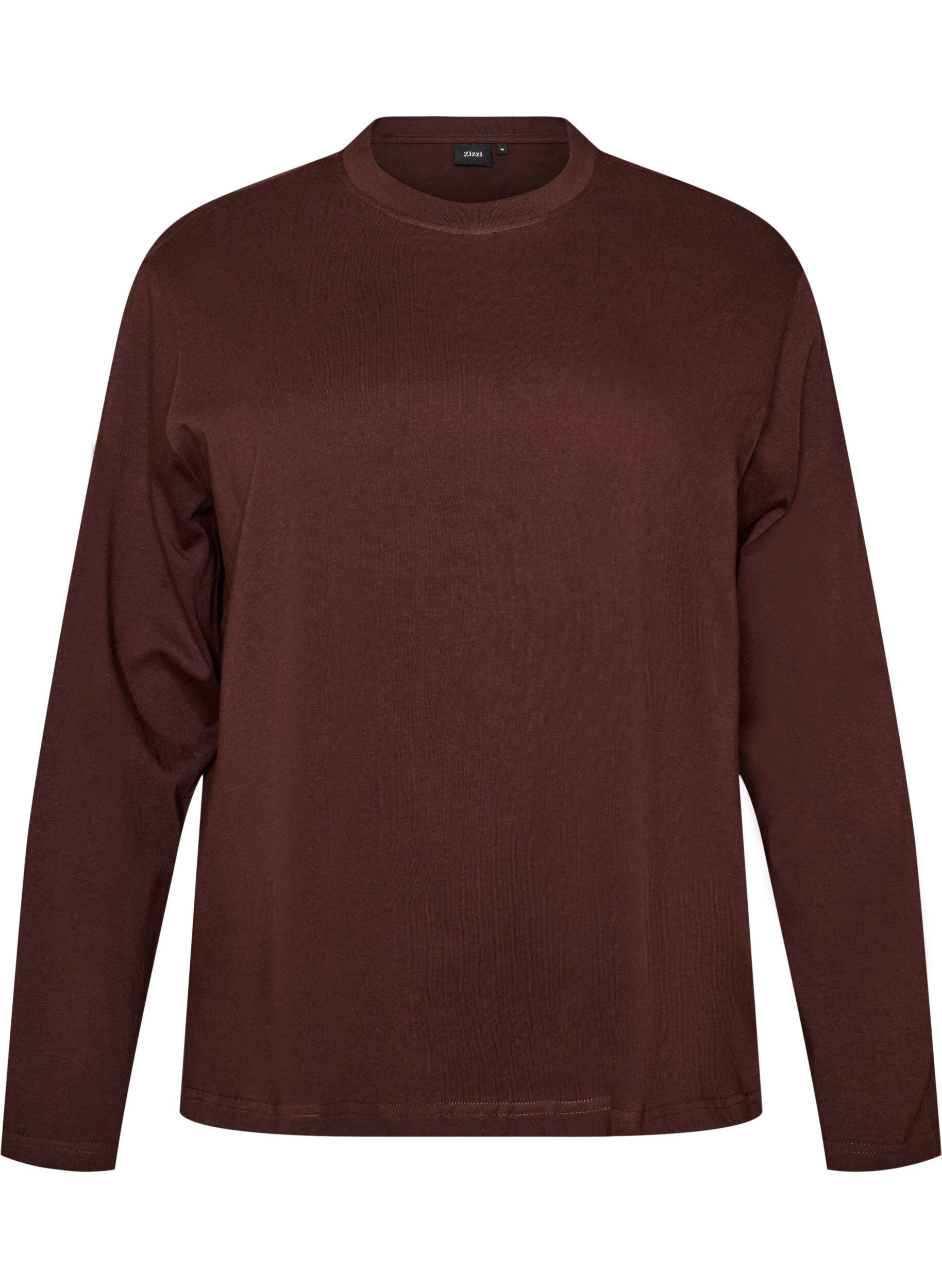 Basis t-shirt med lange &aelig;rmer