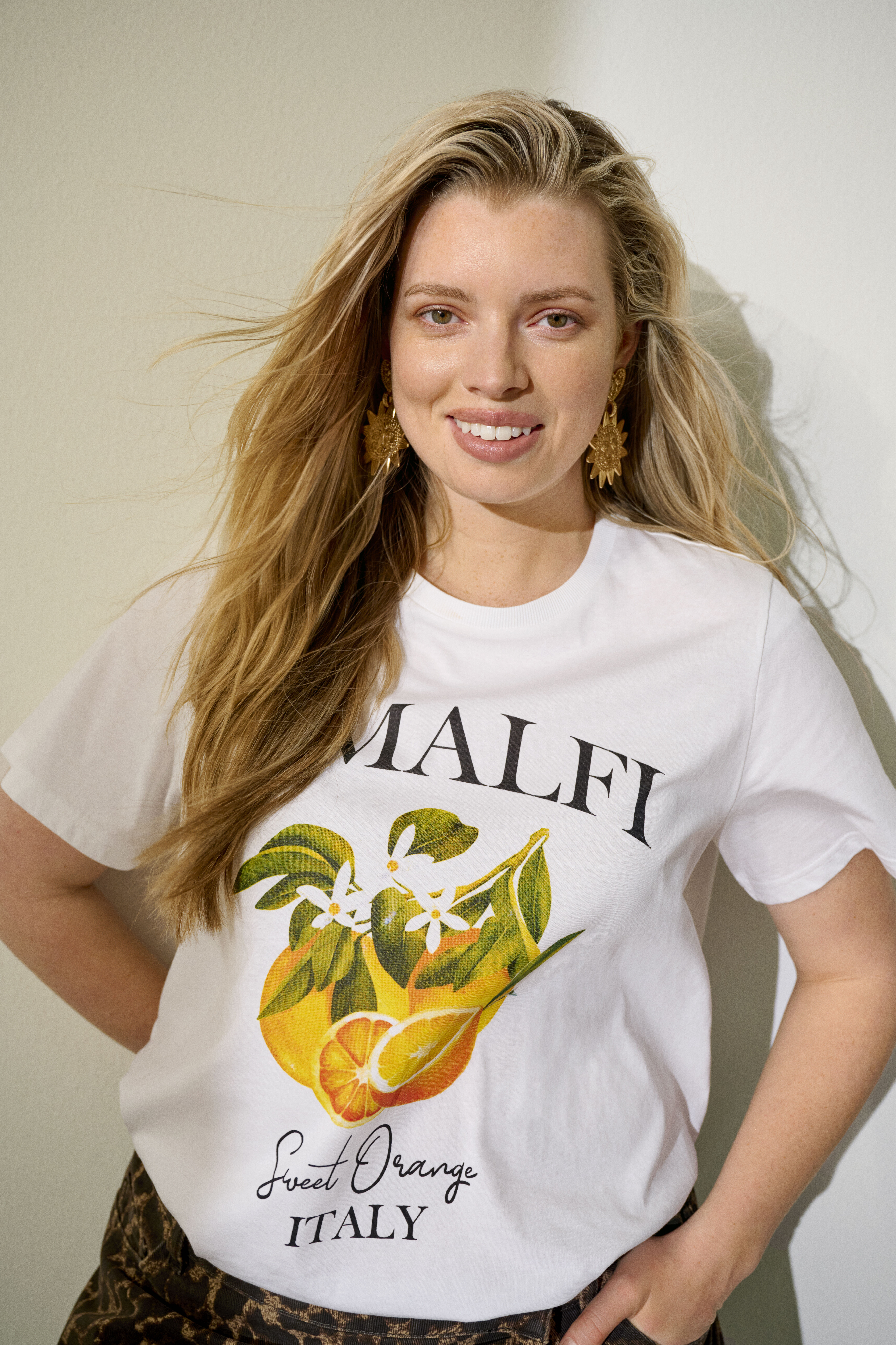 Zizzi Leo denim nederdel, , Model