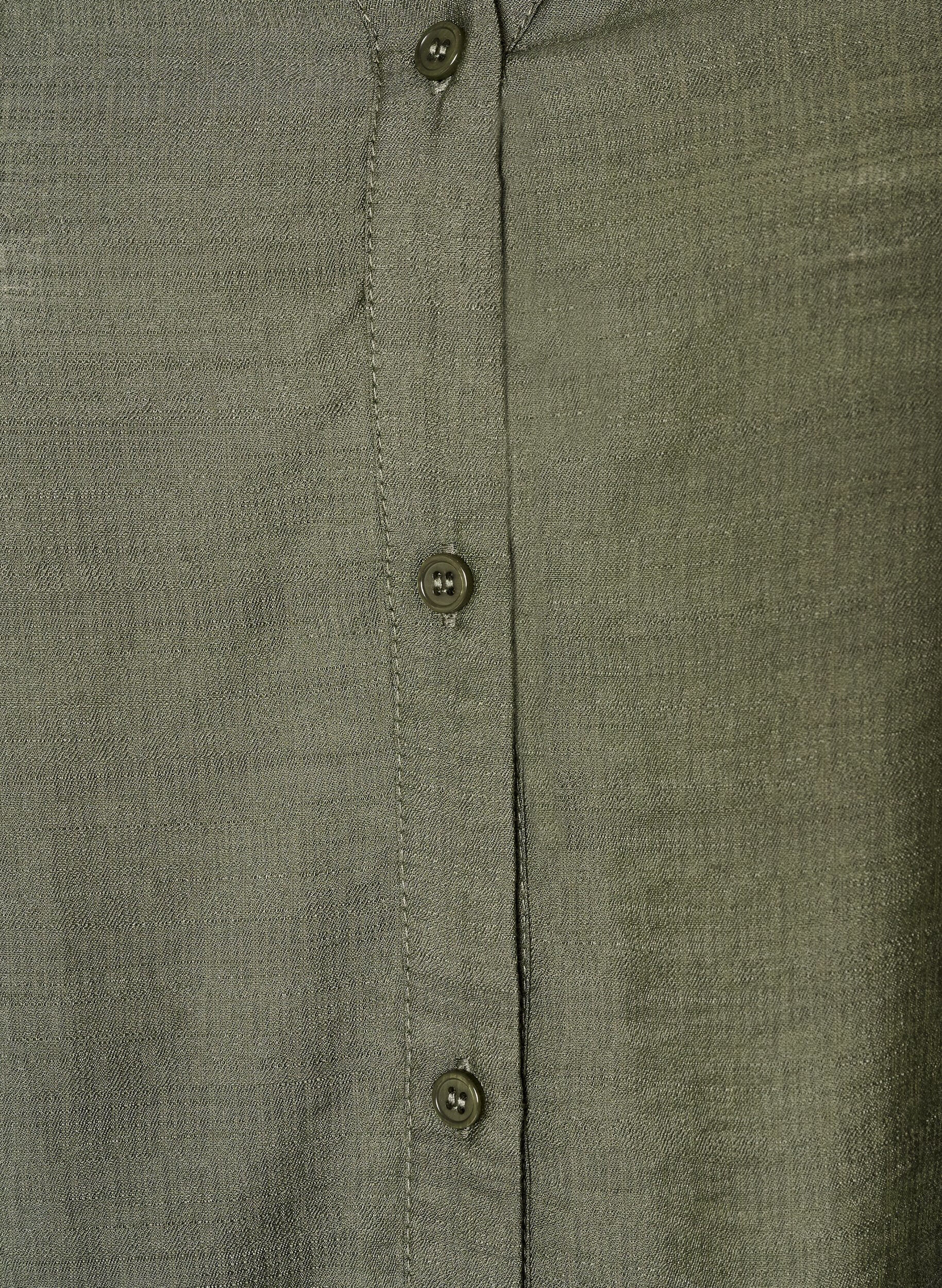 ZizziSkjorte i viskose med broderi p&aring; &aelig;rmer, Gr&oslash;n, Packshot image number 2